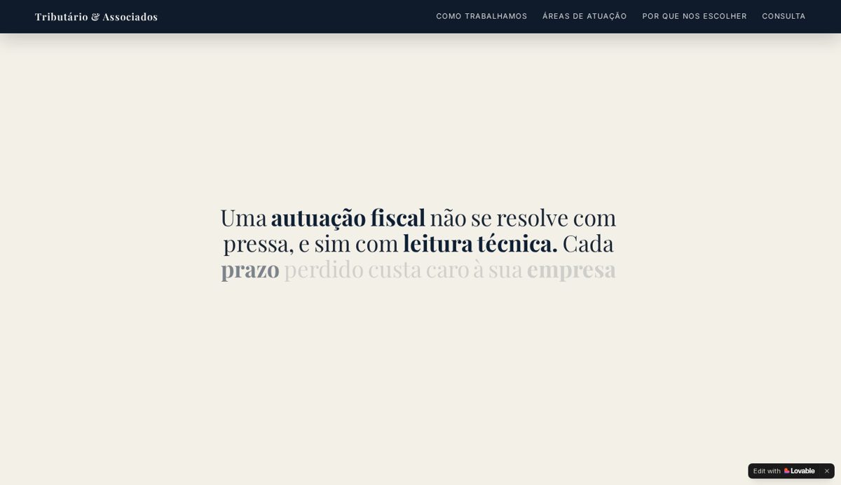 Seção interna do site Advocacia Tributária
