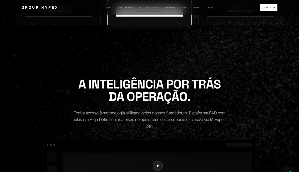 Outra seção do site GroupHypex