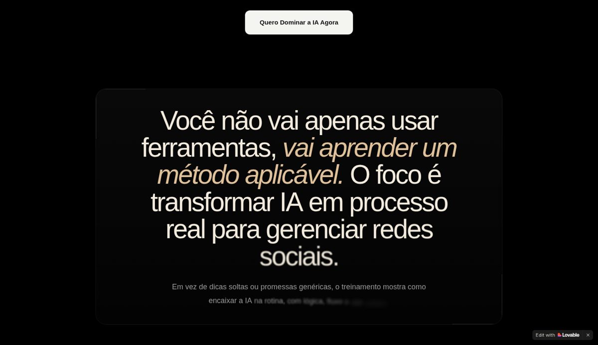 Outra seção do site Domine IA Sociais