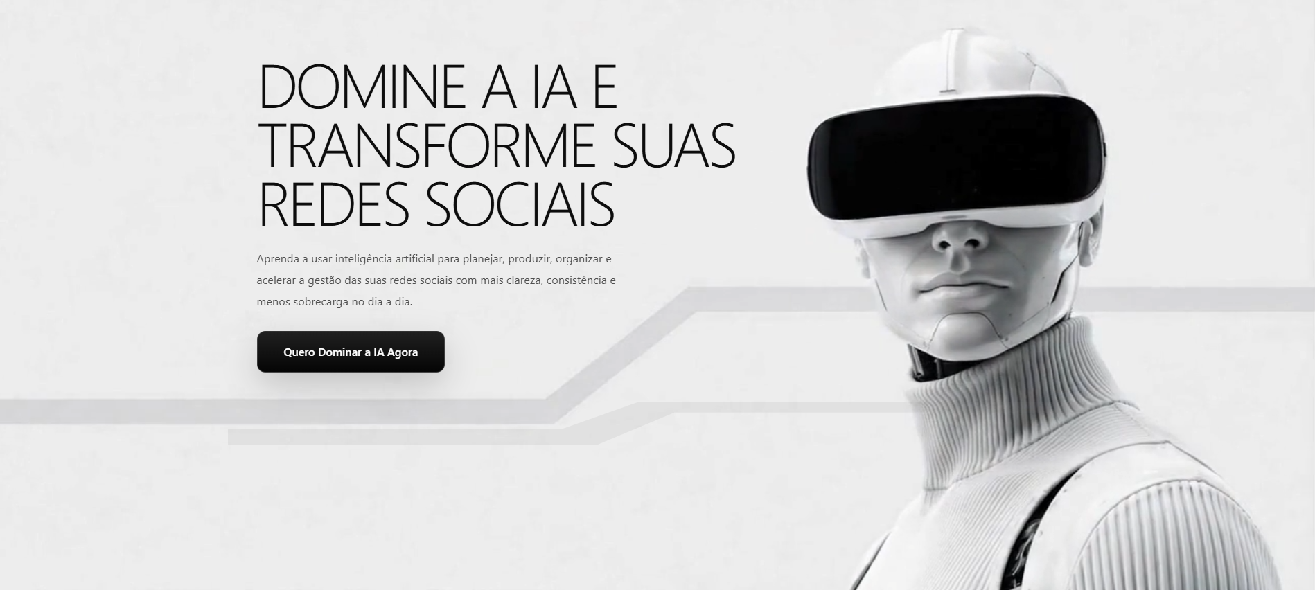 Página inicial do site Domine IA Sociais
