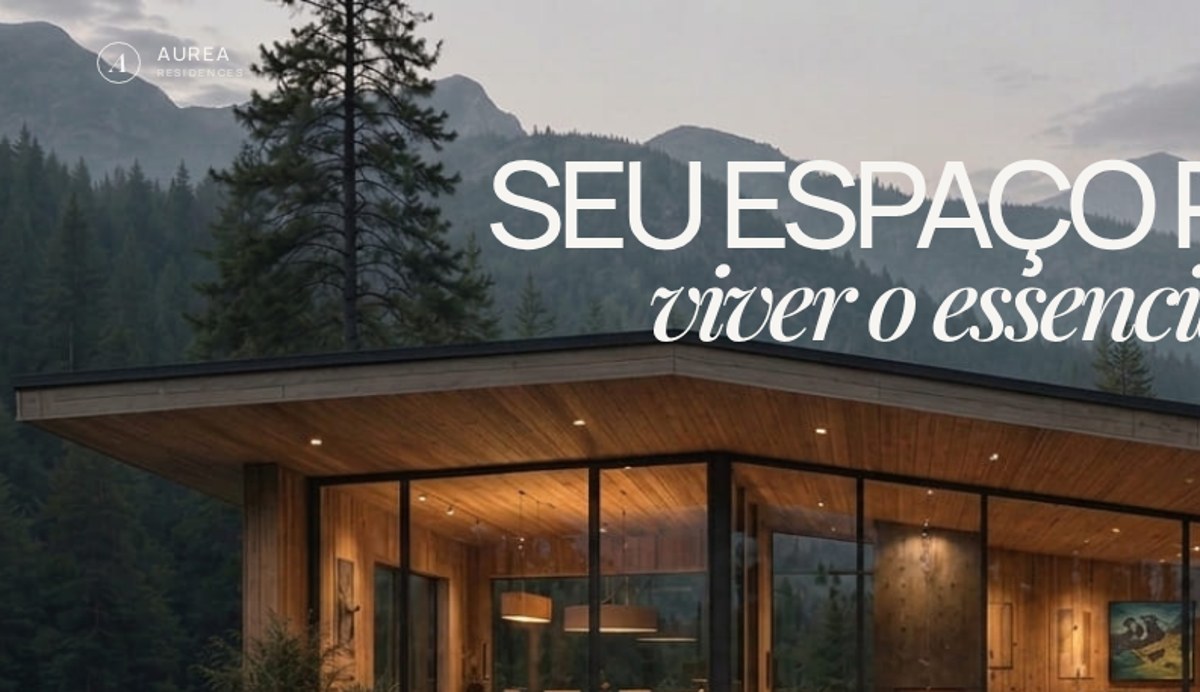 Seção interna do site Aurea Residences